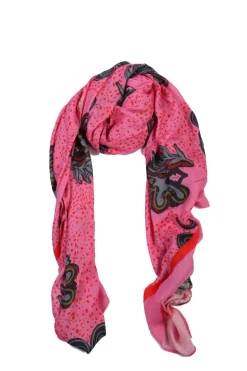 POM Floral Flouro Scarf In Multi