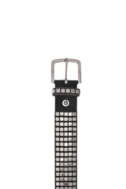 Quinn Geometric Studded Belt By BBelt In Black