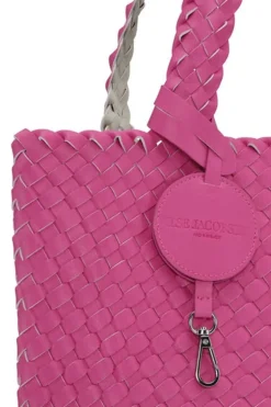 Reversible Woven Tote Bag By Ilse Jacobsen In Pink