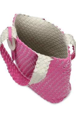 Reversible Woven Tote Bag By Ilse Jacobsen In Pink