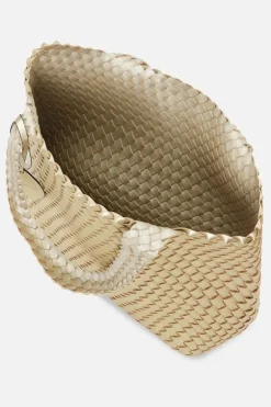 Reversible Woven Tote Bag By Ilse Jacobsen In Platinum
