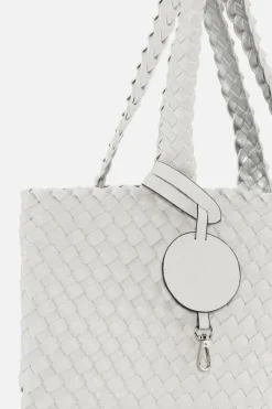 Reversible Woven Tote Bag By Ilse Jacobsen In Silver