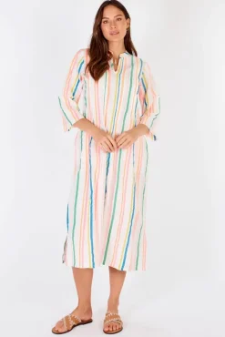 Rubyyaya Somerset Maxi Dress In Multi Stripe