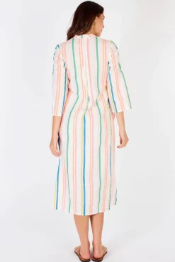 Rubyyaya Somerset Maxi Dress In Multi Stripe