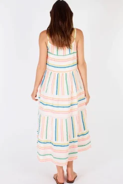 Rubyyaya Somerset Sundress In Multi Stripe