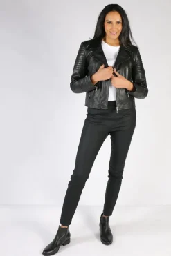 Sabena Biker Jacket In Black Leather