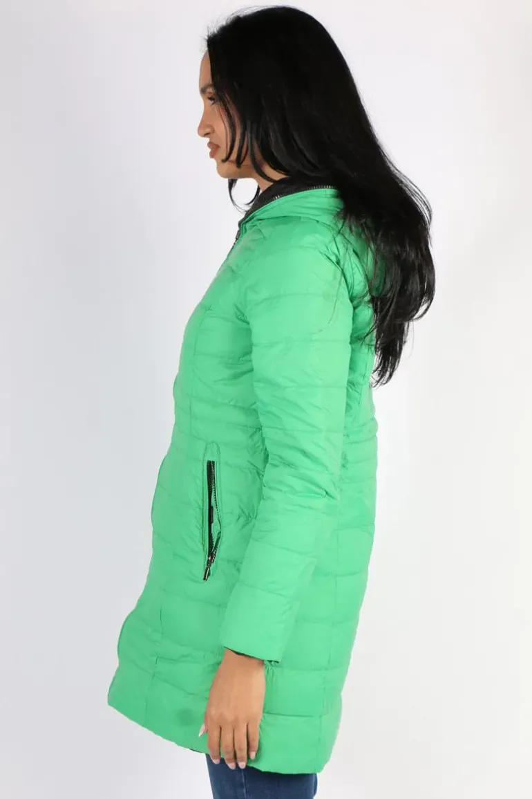 Sabena Reversible Down Puffer Coat In Green