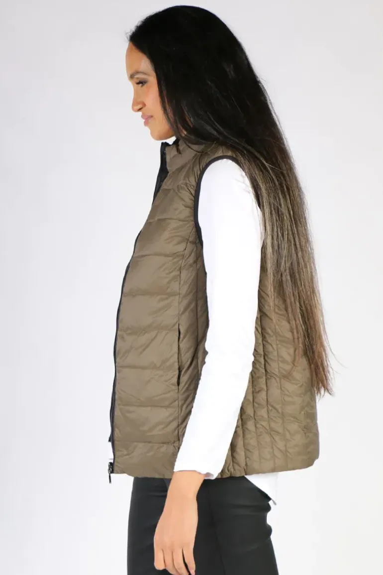 Sabena Reversible Vest In Olive
