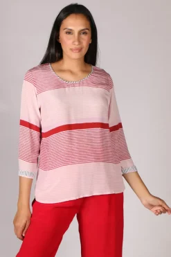 Sarine Stripe Top By Anupamaa In Pink