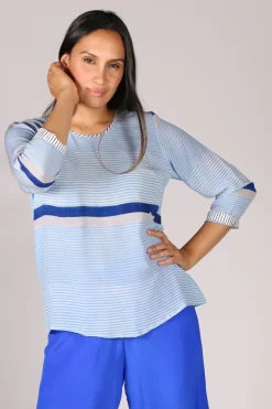 Sarine Stripe Top By Anupamaa In Blue