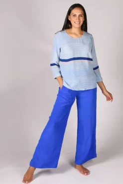 Sarine Stripe Top By Anupamaa In Blue