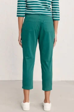 Seasalt Albert Quay Crop Pant In Studio Green