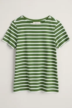 Seasalt Breton Spring Sailor Tshirt In Grass
