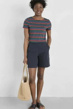 Seasalt Cornish Maritime Copse Stripe Tee In Multi