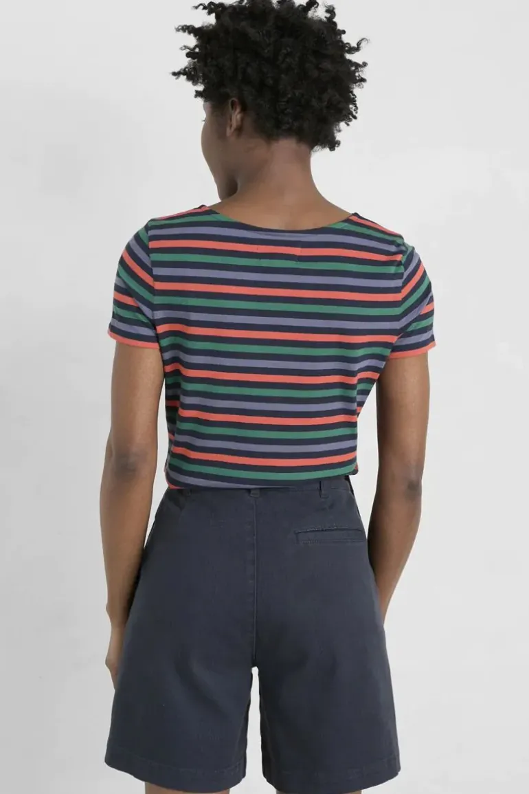 Seasalt Cornish Maritime Copse Stripe Tee In Multi