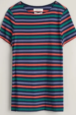 Seasalt Cornish Maritime Copse Stripe Tee In Multi