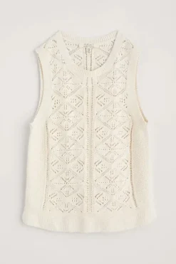 Seasalt Doe Path Knitted Vest In Chalk