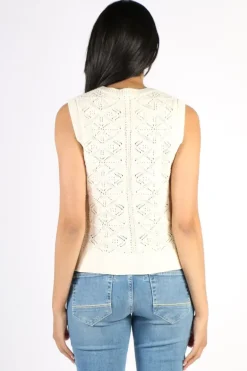Seasalt Doe Path Knitted Vest In Chalk