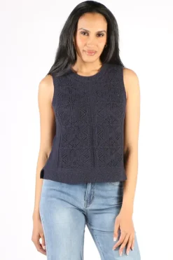 Seasalt Doe Path Knitted Vest In Navy