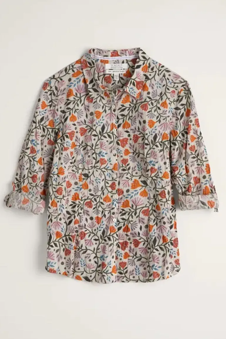 Seasalt Folklore Bloom Aran Larissa Shirt In Multi
