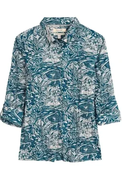 Seasalt Larissa Helford Birds Ocean Drift Shirt In Ocean