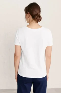 Seasalt Reflection Tee In Chalk