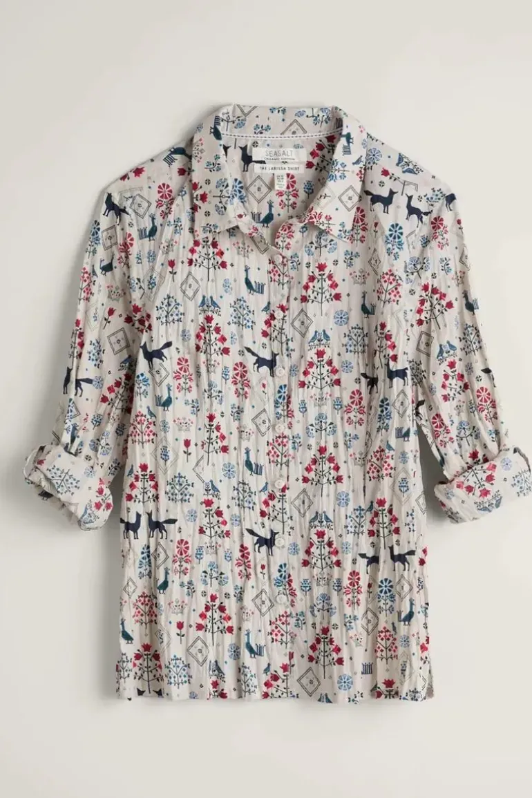 Seasalt Tapestry Forest Aran Larissa Shirt In Print