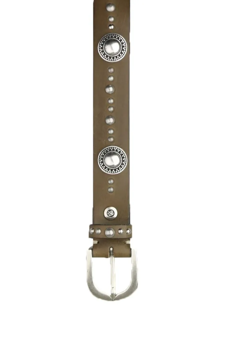 Shield Stud Belt By B.Belt In Taupe