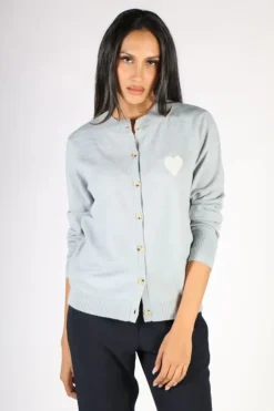 Spanner Heart On Your Sleeve Cardigan In Ice