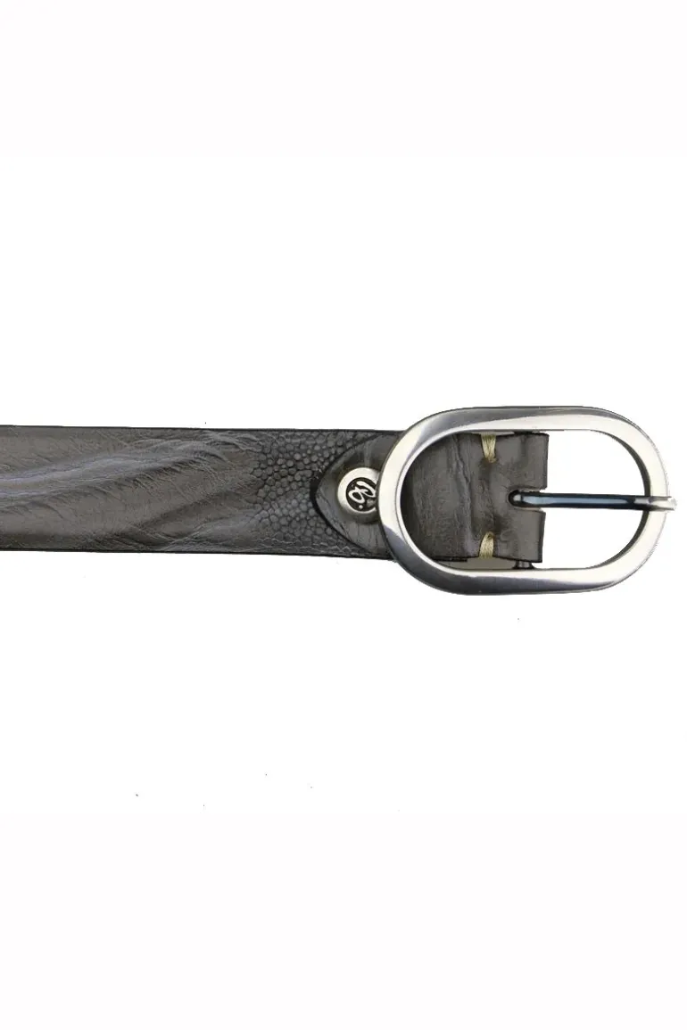 Stringray Oval Belt By B.Belt In Steel