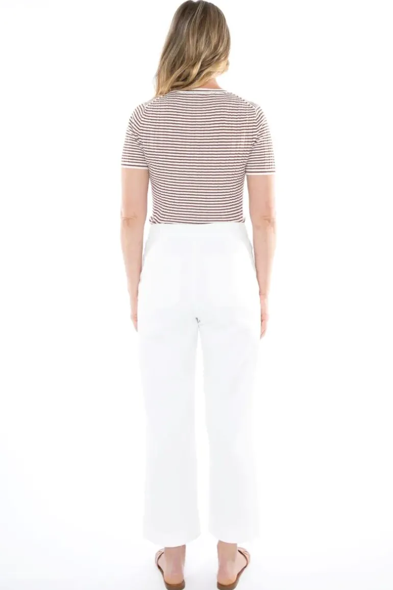 Stripe Rib Knit Jumper In Nut By Jump