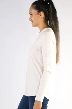Stripe Waffle Tee In Orchid By Jump