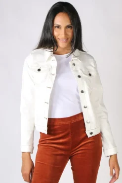 Threadz Contrast Jacket In Ivory