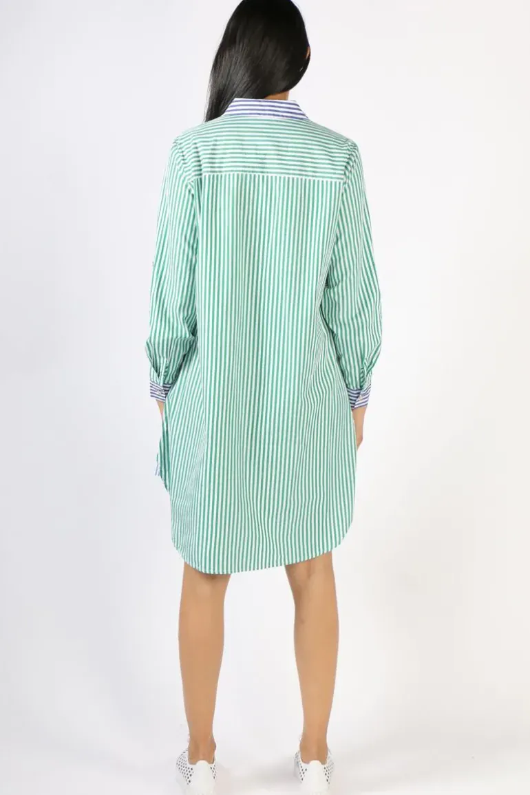 Threadz Get Shirty Shirt Dress In Stripe
