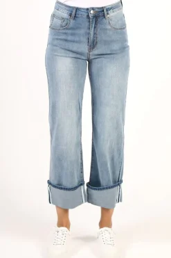 Threadz Roll Hem Jeans In Denim