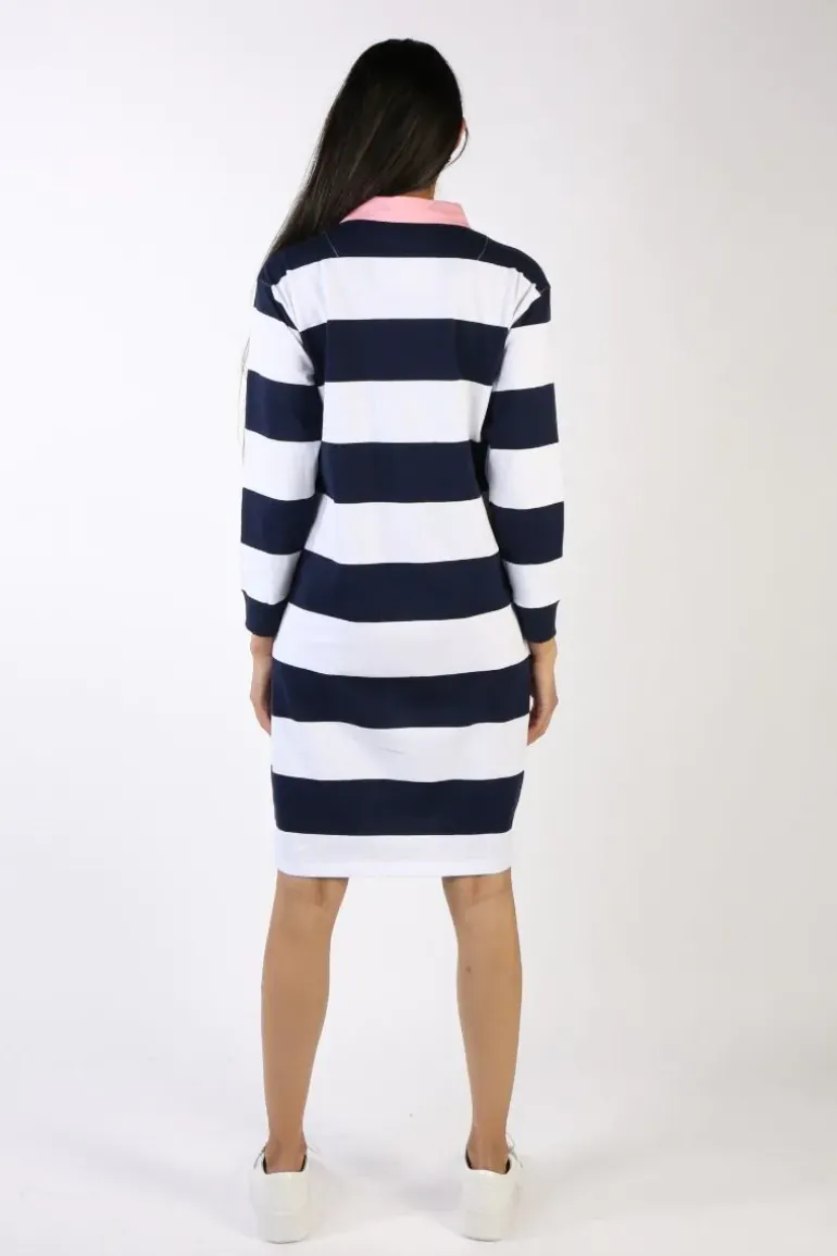 Threadz Rugby Dress In Navy