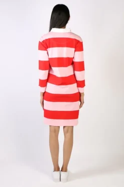 Threadz Rugby Dress In Pink