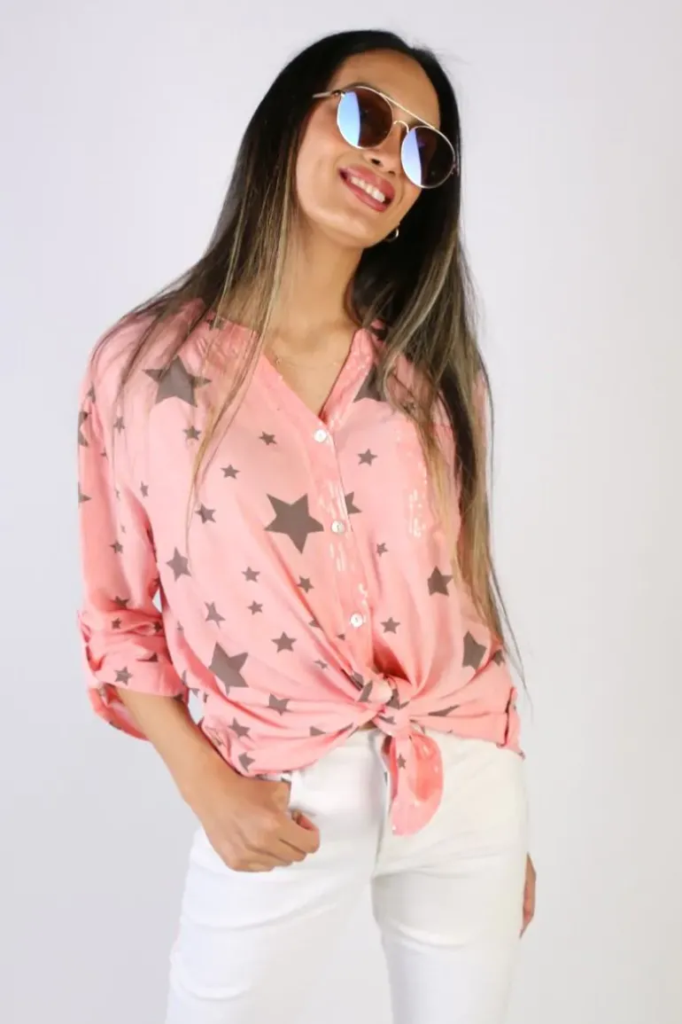 Threadz Star Shirt In Melon