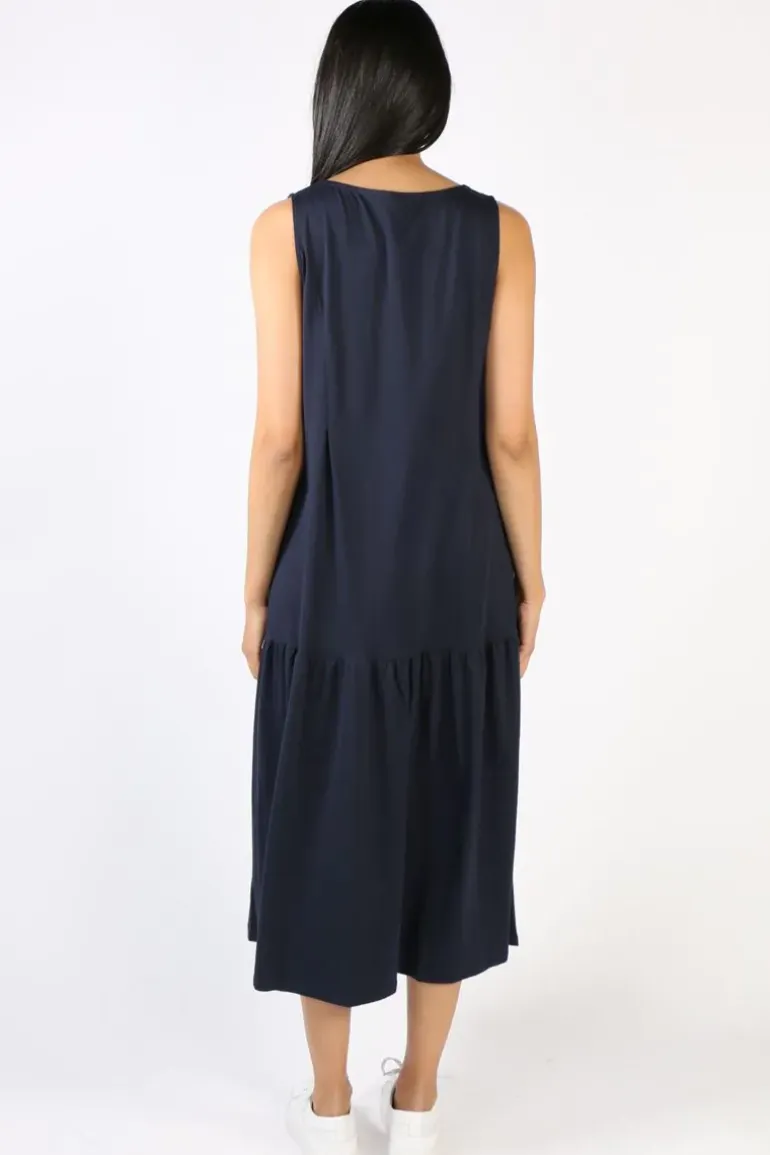 Threadz Venue Jersey Dress In Navy