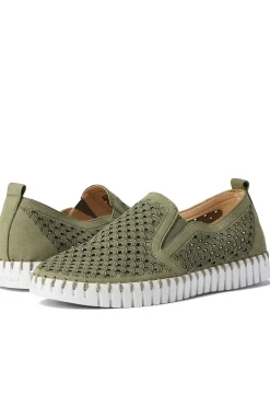 Tulip Elastic Flat By Ilse Jacobsen In Olive