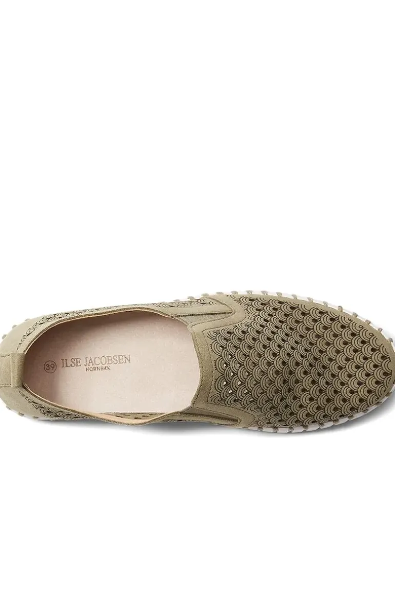 Tulip Elastic Flat By Ilse Jacobsen In Olive