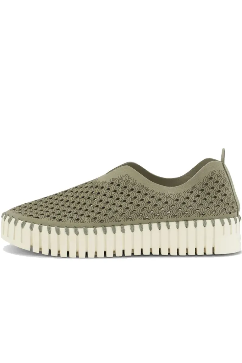 Tulip Plateau Shoe By Ilse Jacosben In Army