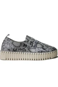 Tulip Platform Loafer By Ilse Jacobsen In Black Snakeskin