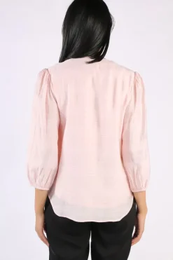 Two Ts Sheer Check Shirt In Pink