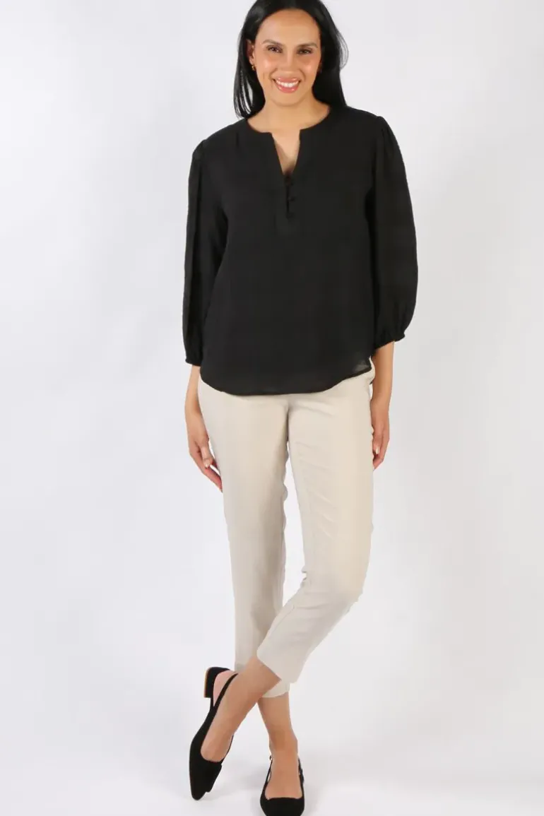 Two Ts Sheer Check Shirt In Black