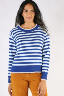 Two Ts Stripe Jumper In Blue