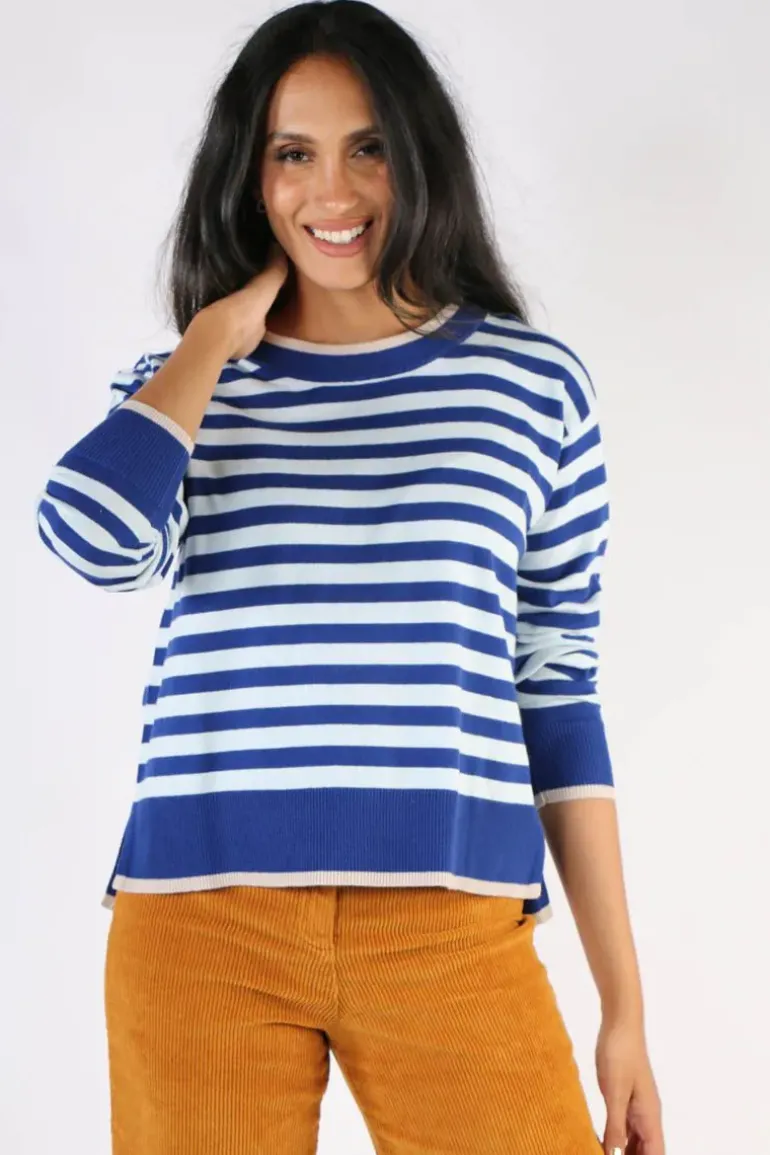 Two Ts Stripe Jumper In Blue