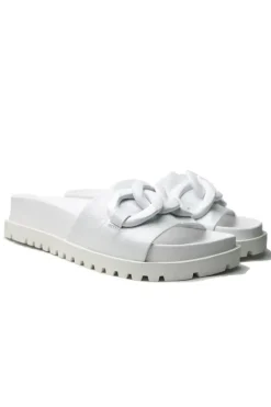 Ubecca Sandal By Django & Juliette In Patent White
