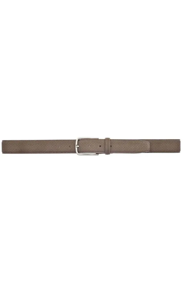 Vanzetti Laser Cut Belt In Camel