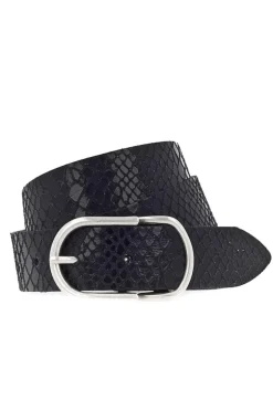 Vanzetti Snake Skin Belt In Black